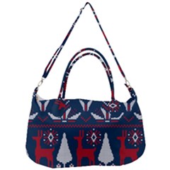 Knitted Christmas Pattern Removal Strap Handbag by Vaneshart