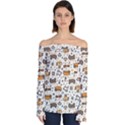 Animal Patterns Safari Off Shoulder Long Sleeve Top View1