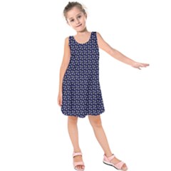 Grey Star Navy Blue Kids  Sleeveless Dress by snowwhitegirl