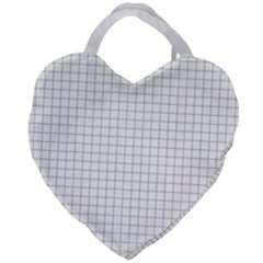 Aesthetic Black And White Grid Paper Imitation Giant Heart Shaped Tote by genx