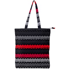 Chevrons Rose/gris Double Zip Up Tote Bag by kcreatif