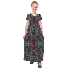 Ab 141 Kids  Short Sleeve Maxi Dress by ArtworkByPatrick