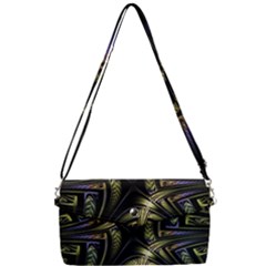 Fractal Texture Pattern Removable Strap Clutch Bag by HermanTelo