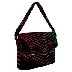 Abstract Neon Background Light Buckle Messenger Bag by HermanTelo