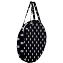 Sketchy Cartoon Ghost Drawing Motif Pattern Giant Round Zipper Tote View3