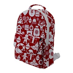 Christmas Seamless Pattern Icons Flap Pocket Backpack (large) by Vaneshart