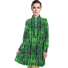 Ab 163 Long Sleeve Chiffon Shirt Dress by ArtworkByPatrick