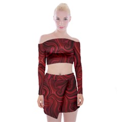 Electric Field Art Lviii Off Shoulder Top With Mini Skirt Set by okhismakingart