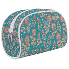 Teal Floral Paisley Makeup Case (medium) by mccallacoulture