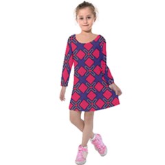 Df Wyonna Wanlay Kids  Long Sleeve Velvet Dress by deformigo