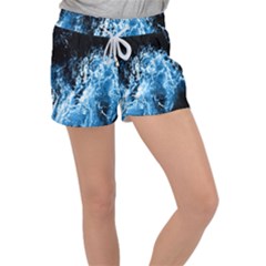 Photo Vagues  Women s Velour Lounge Shorts by kcreatif