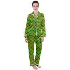 Texture Seamless Christmas Satin Long Sleeve Pyjamas Set by HermanTelo