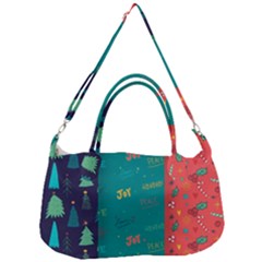 Hand Drawn Christmas Pattern Collection Removal Strap Handbag by Vaneshart