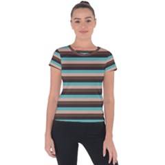 Stripey 1 Short Sleeve Sports Top  by anthromahe