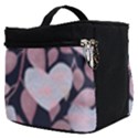 Navy Floral Hearts Make Up Travel Bag (Small) View2