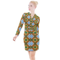 Df Addison Zingo Button Long Sleeve Dress by deformigo