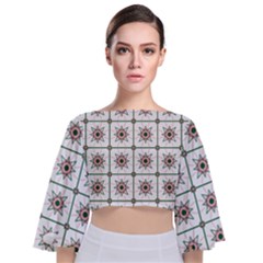 Df Camilla Vago Tie Back Butterfly Sleeve Chiffon Top by deformigo