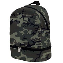 Camo Dark Green Zip Bottom Backpack by retrotoomoderndesigns