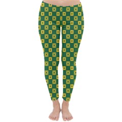 Df Green Domino Classic Winter Leggings by deformigo