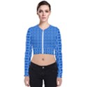 DF Blue Woollister Long Sleeve Zip Up Bomber Jacket View1