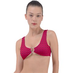 Df Magenta Legend Ring Detail Bikini Top by deformigo