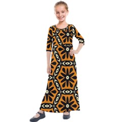 Df Yuki Makoto Kids  Quarter Sleeve Maxi Dress by deformigo