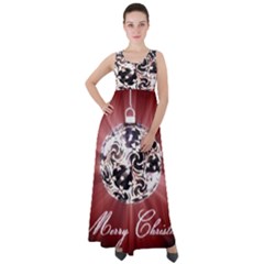 Merry Christmas Ornamental Empire Waist Velour Maxi Dress by christmastore