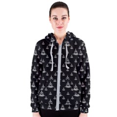 Buddhism Motif Print Pattern Design Women s Zipper Hoodie by dflcprintsclothing