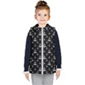 Buddhism Motif Print Pattern Design Kids  Hooded Puffer Vest View1