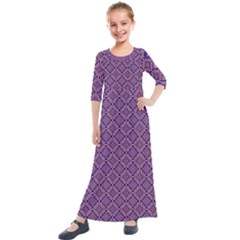 Df Vibrant Therapy Kids  Quarter Sleeve Maxi Dress by deformigo