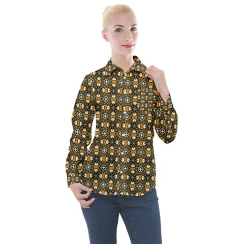 Df Delizia Women s Long Sleeve Pocket Shirt by deformigo