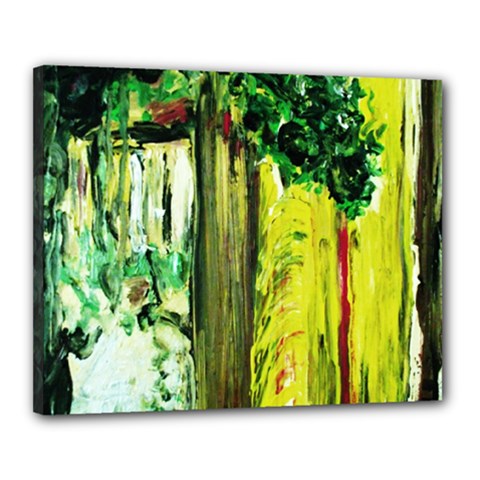 Old Tree And House With An Arch 8 Canvas 20  X 16  (stretched) by bestdesignintheworld