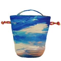 Skydiving 1 1 Drawstring Bucket Bag by bestdesignintheworld