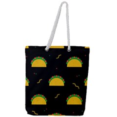 Festive Seamless Pattern With National Taco Food Full Print Rope Handle Tote (large) by Wegoenart