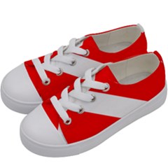 Diving Flag Kids  Low Top Canvas Sneakers by FlagGallery