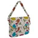 Pattern With Paper Tulips Buckle Messenger Bag View1