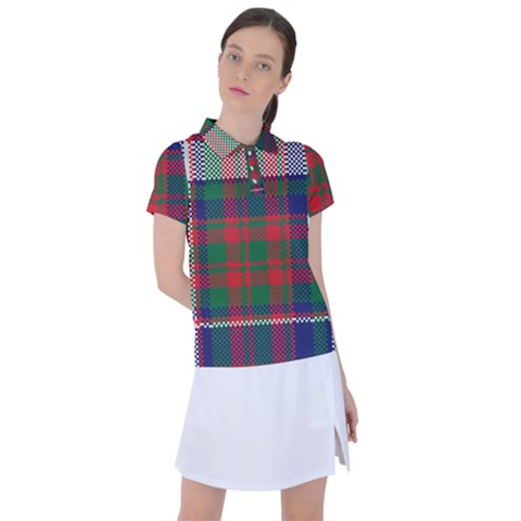 British Tartan Check Plaid Seamless Pattern Women s Polo Tee by Wegoenart