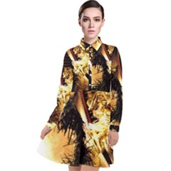 Christmas Tree  1 2 Long Sleeve Chiffon Shirt Dress by bestdesignintheworld