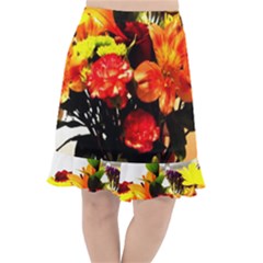 Flowers In A Vase 1 2 Fishtail Chiffon Skirt by bestdesignintheworld