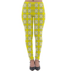 Goldenrod Lightweight Velour Leggings by deformigo