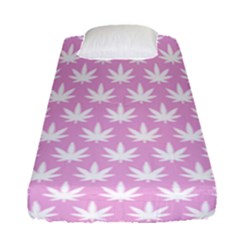 Kawaii Cannabis  Fitted Sheet (single Size) by thethiiird