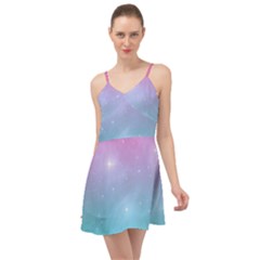 Pastel Goth Galaxy  Summer Time Chiffon Dress by thethiiird