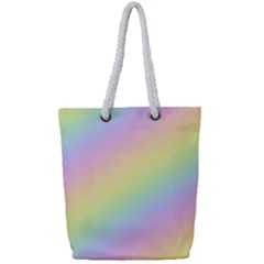 Pastel Goth Rainbow  Full Print Rope Handle Tote (small) by thethiiird