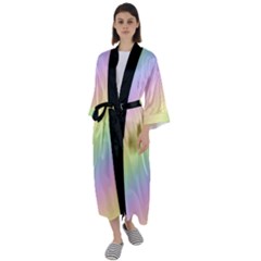 Pastel Goth Rainbow  Maxi Satin Kimono by thethiiird