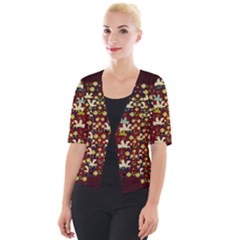 Happy Birds In Freedom And Peace Cropped Button Cardigan by pepitasart