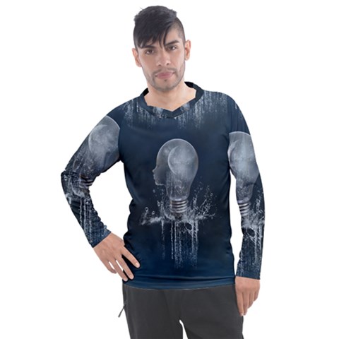 Awesome Light Bulb Men s Pique Long Sleeve Tee by FantasyWorld7