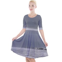 Stormy Seas Quarter Sleeve A-line Dress by TheLazyPineapple