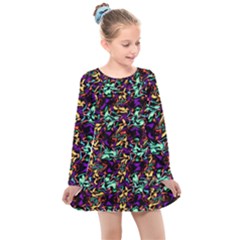 Abstract-r-9 Kids  Long Sleeve Dress by ArtworkByPatrick