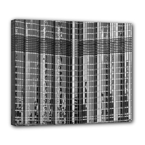 Architecture Structure Glass Metal Deluxe Canvas 24  X 20  (stretched) by Vaneshart