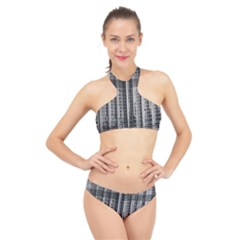 Architecture Structure Glass Metal High Neck Bikini Set by Vaneshart